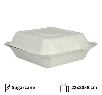 Embalaža BIO 22х20х8 cm sladkorni trs [200 kom/pak]