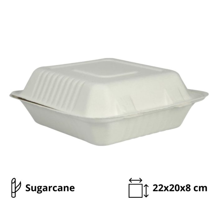 Embalaža BIO 22х20х8 cm sladkorni trs [200 kom/pak]