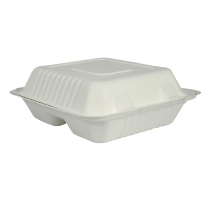 Embalaža BIO 22х20х8 cm 3-delna,  50kos/pak  sladkorni trs [200 kom/pak]