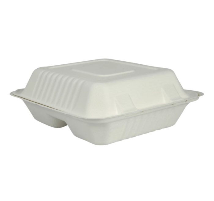 Embalaža BIO 22х20х8 cm 3-delna,  50kos/pak  sladkorni trs [200 kom/pak]
