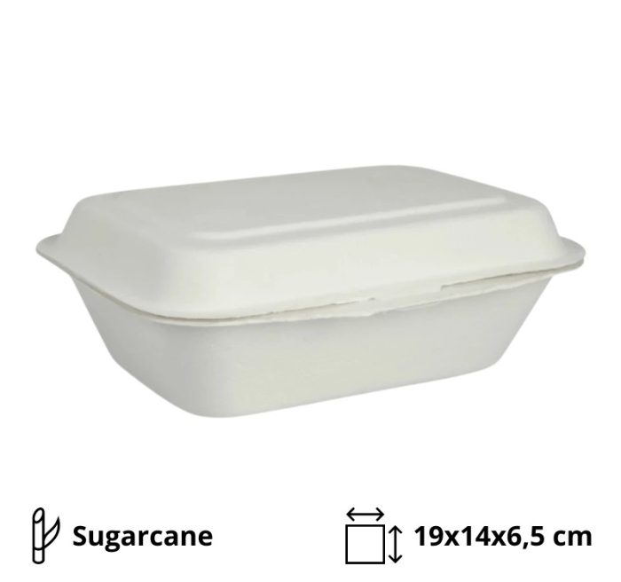 Embalaža BIO 19х14х6,5 cm, sladkorni trs [50 kom/pak]