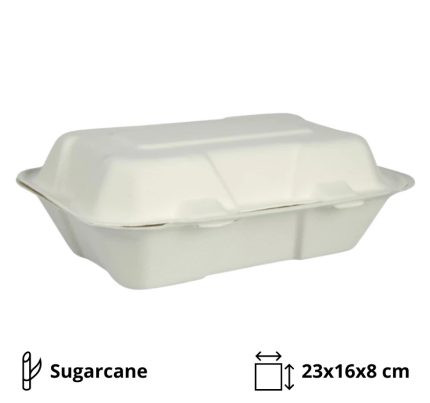 Embalaža BIO 23х16х8 cm, sladkorni trs [50 kom/pak]