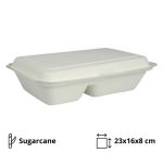 Embalaža BIO 23х16х8 cm 2-delna sladkorni trs [50 kom/pak]