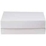 Kutija s poklopcem za desert 25x25x8 cm WHITE (unutarnja metalizirana PET) [14 kom/pak]
