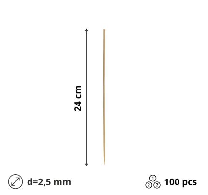 Štapići za ražnjić 24 cm 100 kom/pak