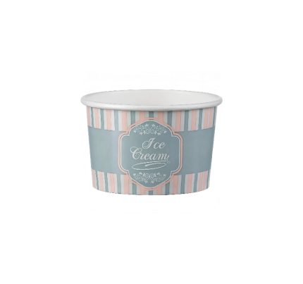 Papirnata skodelica120 ml (4oz) ICE CREAM design d=7,7cm, h=4,8cm [50 kom/pak]