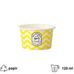 Papirnata skodelica120 ml (4oz) ZIG ZAG yellow d=7,7cm, h=4,8cm [50 kom/pak]