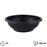 Posuda PP 350 ml d=145 mm h=50 mm crna, bez poklopca [50 kom/pak]