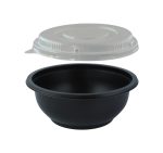 Posuda za juhu za poklopcem PP 500 ml d=145 mm h=60 mm, crna. 50 kom (komplet)
