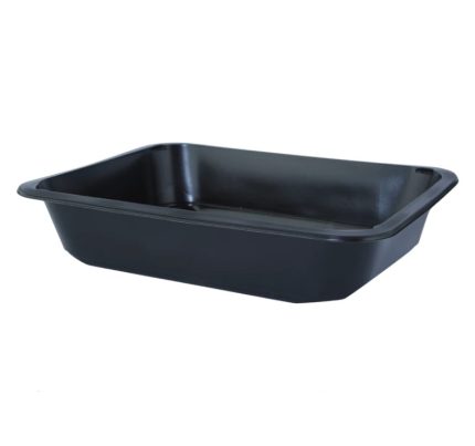 Posuda PP 2000 ml 227х178х50 mm crna, bez poklopca [50 kom/pak]