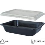Posuda za poklopcem PP 227х178х50mm, crna, 50 kom (komplet)