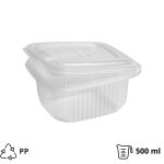 Posuda za poklopcem PP 500 ml 134x120х65 mm prozirna [50 kom/pak]