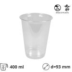 Čaša rPet 400 ml prozirna tvrde d=93 mm 50 kom