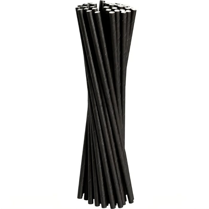 Slamke papirnate l=250 mm d=8 mm crne 100 kom/pak