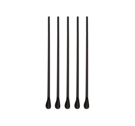 Slamke plastične z žličko l=210 mm d=8 mm crne 250 kom