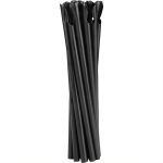 Slamke plastične z žličko l=210 mm d=8 mm crne 250 kom