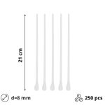 Slamke plastične z žličko l=210 mm d=8 mm prozirna 250 kom/pak