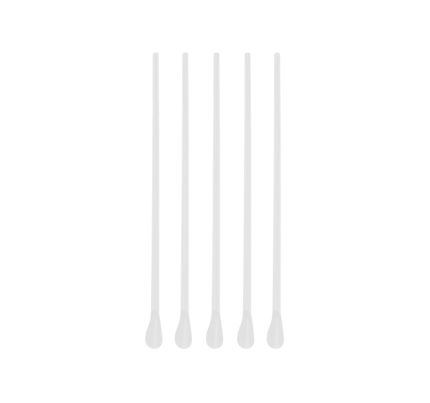 Slamke plastične z žličko l=210 mm d=8 mm prozirna 250 kom/pak