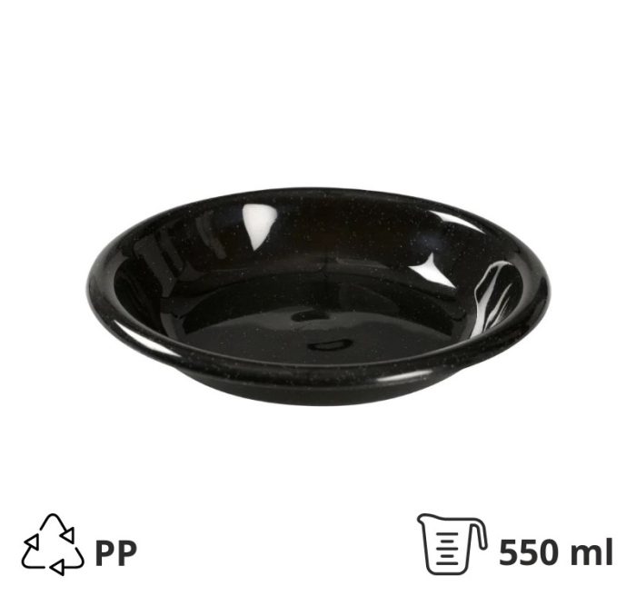 Tanjur za juhu PP 550 ml crni [48 kom/pak]