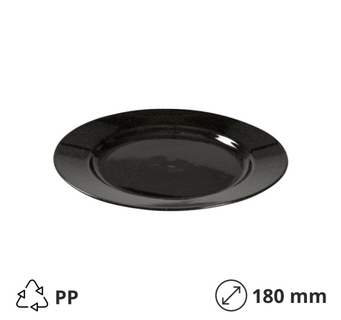 Tanjur PP d=180 mm crni [60 kom/pak]