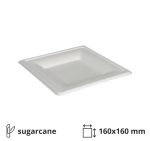 Tanjur BIO (sugarcanes) 160×160 mm bijela 50 kom