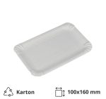 Papirnati tanjur 100х160 mm bijeli glaziran [500 kom/pak]