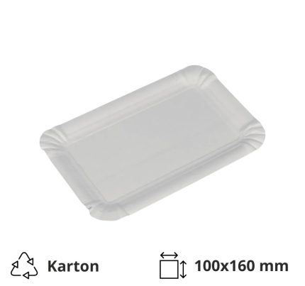 Papirnati tanjur 100х160 mm bijeli glaziran [500 kom/pak]