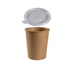 Posuda papirnata 1000 ml d=115 mm h=136 mm, kraft, za poklopcem, 50 kom (komplet)