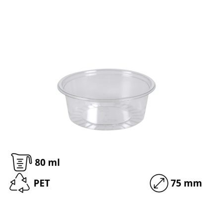 Posuda za umake, bez poklopca PET 80 ml [100 kom/pak]