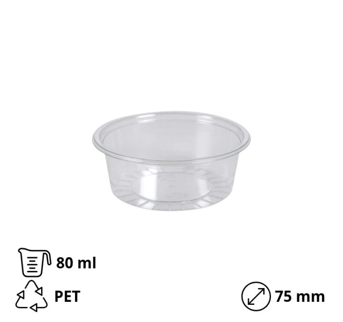 Posuda za umake, bez poklopca PET 80 ml [100 kom/pak]
