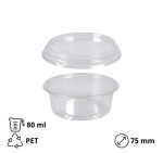 Posuda za umake za poklopcem PET 80 ml, 100 kom (komplet)