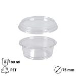 Posuda za umake za poklopcem PET 80 ml, 100 kom (komplet)