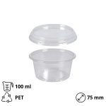 Posuda za umake za poklopcem PET 100 ml, 100 kom (komplet)