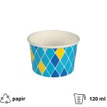 Papirna zdjela od 120 ml za sladoled, plava [500 kom/pak]
