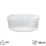 Posuda PET 250ml DELI d=117mm, h=45mm prozorna, bez poklopca [50 kom/pak]