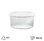 Posuda PET 350ml DELI d=117mm, h=55mm prozorna, bez poklopca [50 kom/pak]