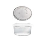 Posuda PET 350ml DELI d=117mm, h=55mm prozorna, sa poklopcem, 50 kom (komplet)