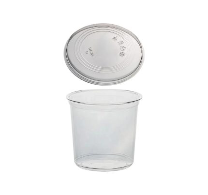 Posuda PET 500ml DELI d=117mm, h=75mm prozorna, sa poklopcem, 50 kom (komplet)