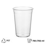 Posuda 700 (750) ml DELI d=117mm, h=108mm prozorna, bez poklopca [50 kom/pak]