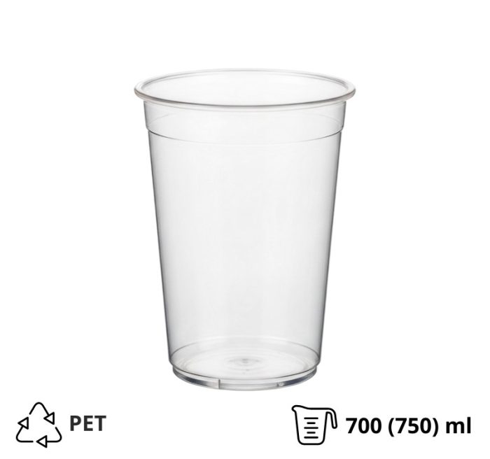 Posuda 700 (750) ml DELI d=117mm, h=108mm prozorna, bez poklopca [50 kom/pak]