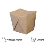 Posuda papirnata WOK 700ml 100x90x70mm, kraft [50 kom/pak]