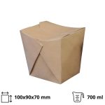 Posuda papirnata WOK 700ml 100x90x70mm, kraft [50 kom/pak]