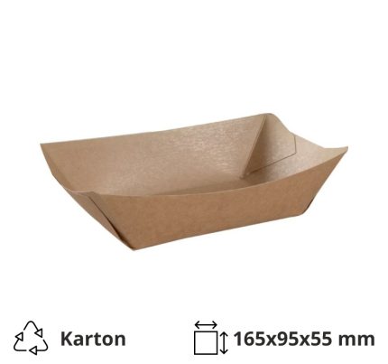 Papirnata plitica 232x136x54 mm (gornje dimenzije) 250 kos