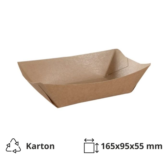 Papirnata plitica 232x136x54 mm (gornje dimenzije) 250 kos
