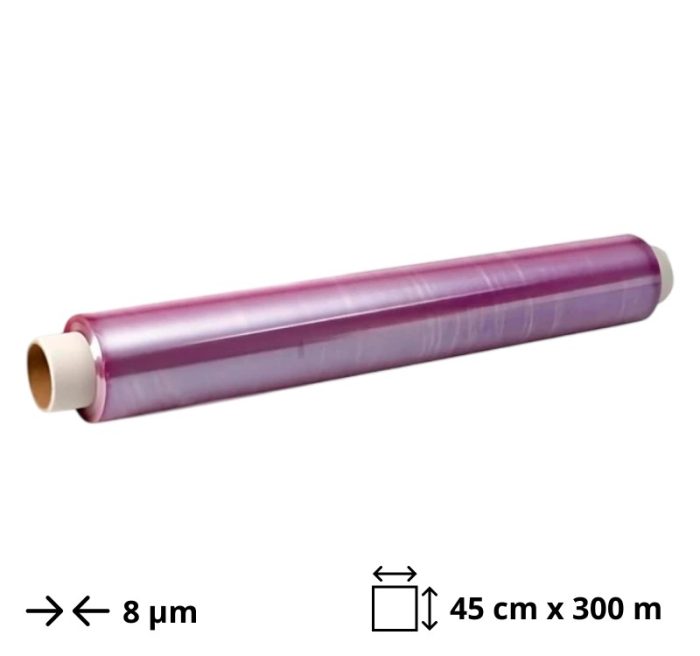 Folija prehrambena PVC 45 cm x300 m 8 μm Cut Box