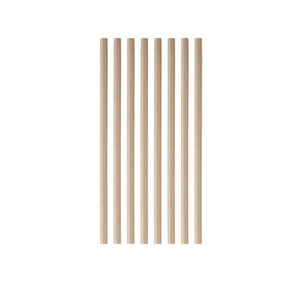 Slamke papirnate d=8mm h=210mm KRAFT 500 kos/pak
