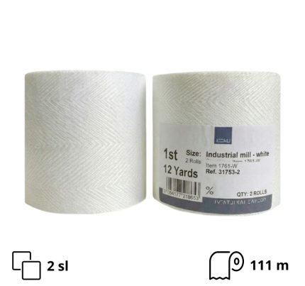 Papirnati ručnici 2 sl 111 m 2 rol Industrijske brisače, bieli