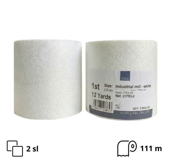 Papirnati ručnici 2 sl 111 m 2 rol Industrijske brisače, bieli