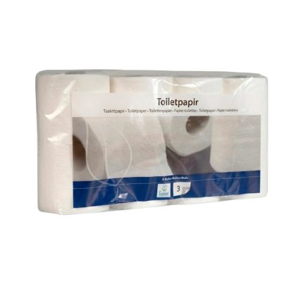 Toaletni papir 3 sl 8 rol, bijeli 160 l 8/1