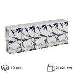 Papirnate maramice 3-slojne 3 sl 21x21 cm bjeli 10 pak